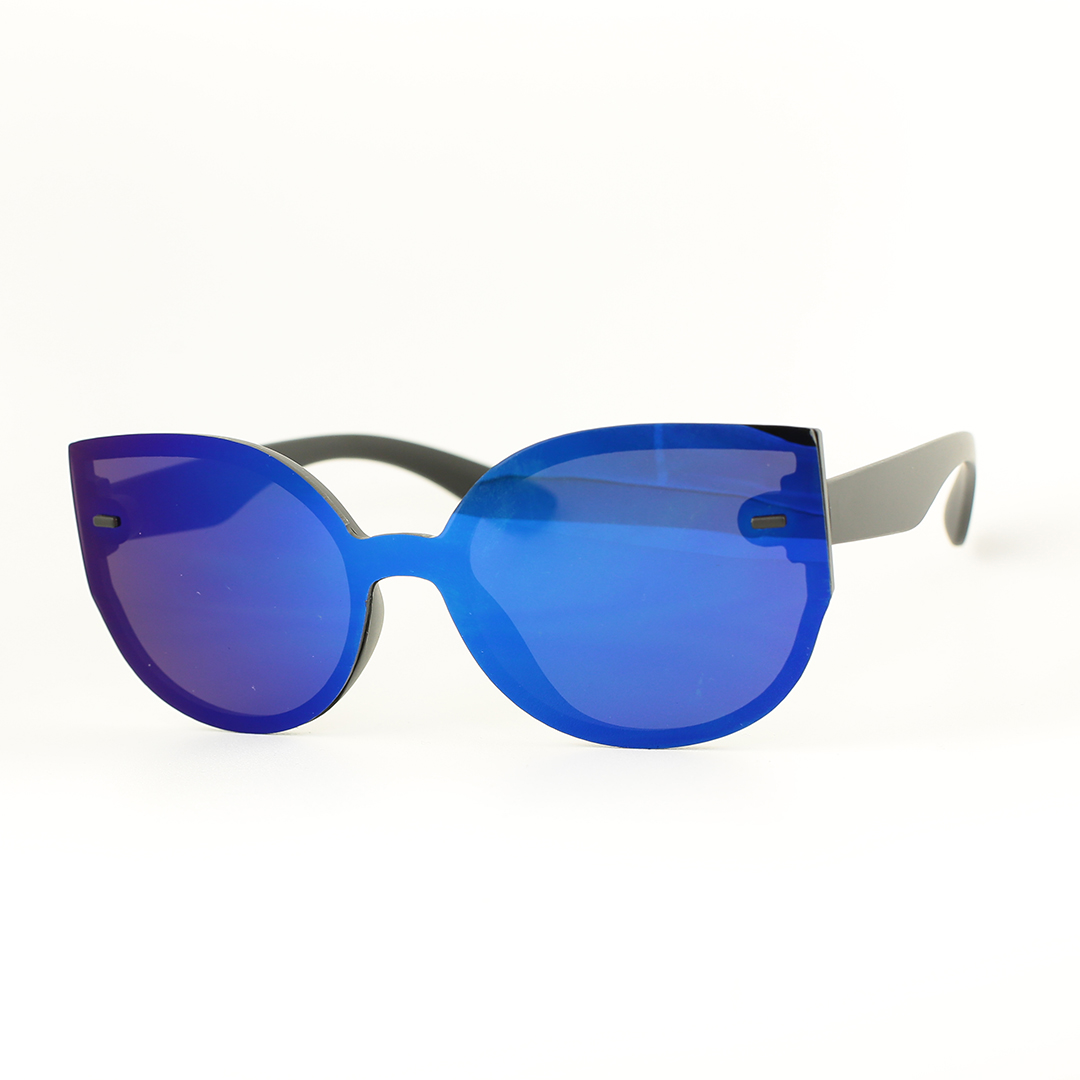 Scheiden Suri extreem SuperFlat Kat, Blauwe Spiegel Lenzen – Crisisbril